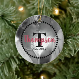 Naam monogram keramisch ornament