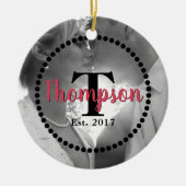 Naam monogram keramisch ornament (Voorkant)