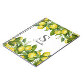 Naam Monogram Lemon Citrus Notitieboek (Linkerzijde)