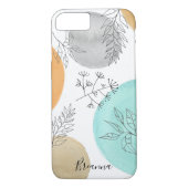 Naam Monogram Lijntekening Leeg Patroon Case-Mate iPhone Case (Achterkant)