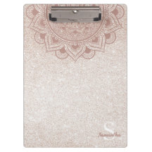 Naam Monogram Mandala Lotus Yoga Rose Goud Chic