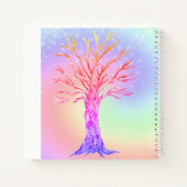 Naam Monogram Meisje Rainbow Sparkles Schetsboek Notitieboek (Achterkant)