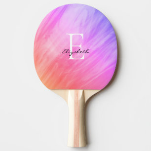 Naam Monogram Meisjesachtig Roze  Tafeltennisbatje