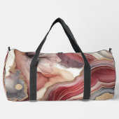 Naam Monogram Modern Goud & Maroon Geode | Plunjezak (Voorkant)