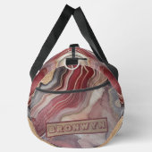 Naam Monogram Modern Goud & Maroon Geode | Plunjezak (Rechts)