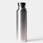 Naam Monogram Modern Zilver Zwart Waterfles (Links)
