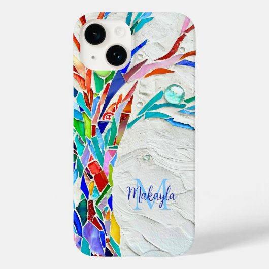 Naam Monogram Mosaic Case-Mate iPhone Case (Achterkant)