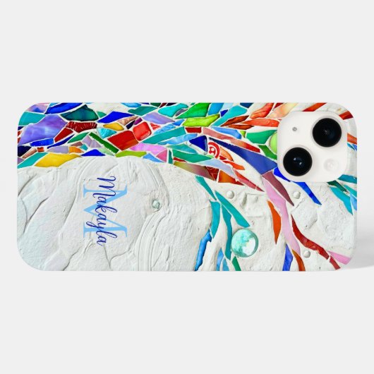 Naam Monogram Mosaic Case-Mate iPhone Case (Achterkant (horizontaal))
