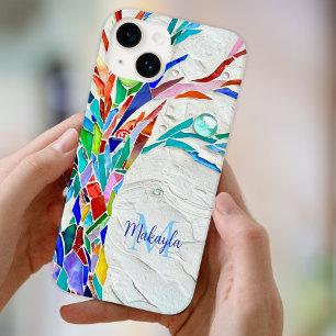 Naam Monogram Mosaic Case-Mate iPhone 14 Hoesje