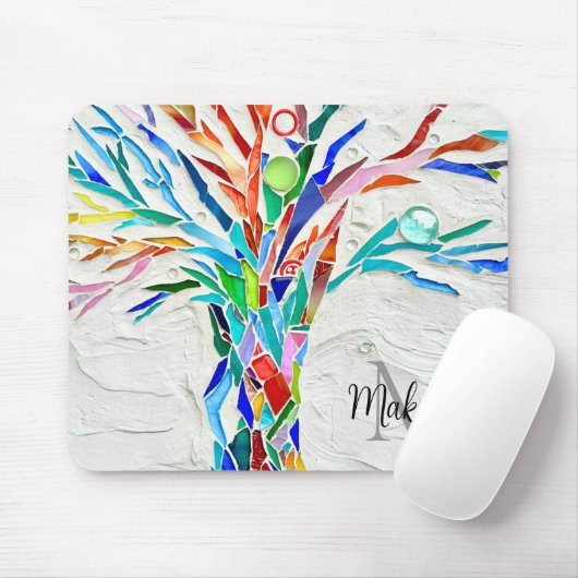 Naam Monogram Mosaic Muismat (Met muis)