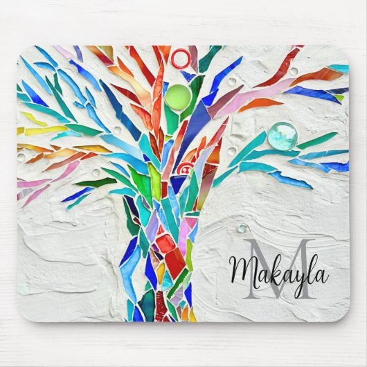 Naam Monogram Mosaic Muismat (Voorkant)