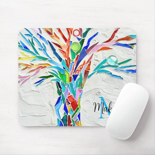 Naam Monogram Mosaic Muismat (Met muis)