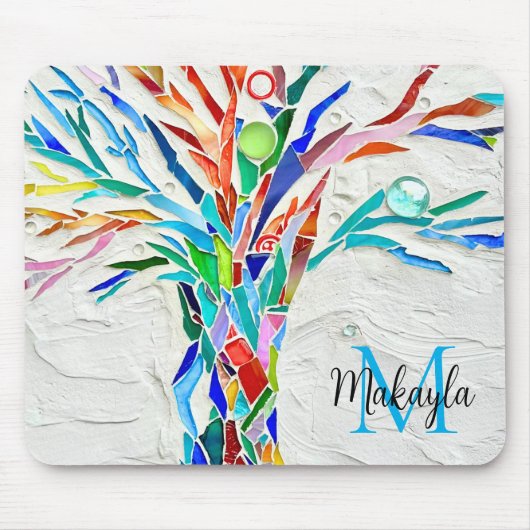 Naam Monogram Mosaic Muismat (Voorkant)