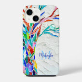 Naam Monogram Mozaïek iPhone Hoesje (Achterkant)
