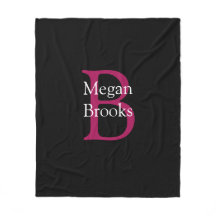 Naam & Monogram op zwart