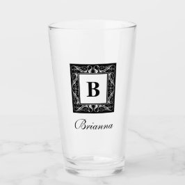Naam Monogram Regal Style Glass (Versie 1) Glas