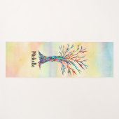 Naam Monogram Regenboog Boom Yogamat (Voorkant (horizontaal))