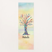 Naam Monogram regenboogboom Yogamat (Voorkant)