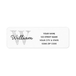 Naam Monogram Retouradres Labels op Maat
