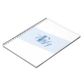 Naam Monogram Retro Blauw Notitieboek (Linkerzijde)