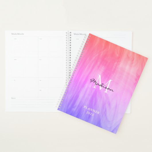 Naam Monogram roze Planner (Display)