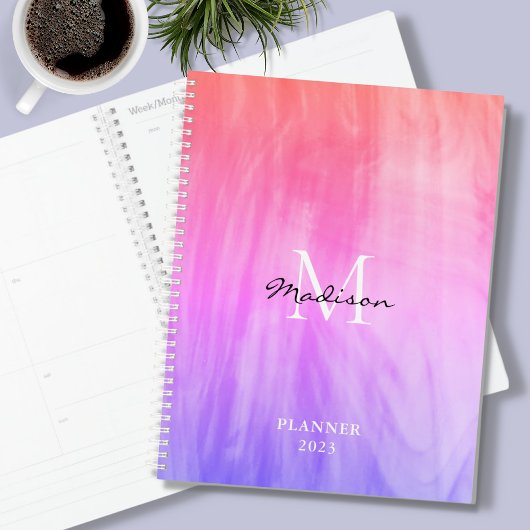 Naam Monogram roze Planner