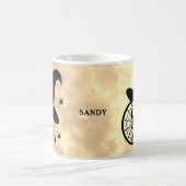 Naam Monogram S Halloween Sky Witch Spiders Koffiemok (Center)