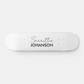 Naam Monogram script | Modern minimalist Persoonlijk Skateboard (Horizontaal)