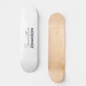 Naam Monogram script | Modern minimalist Persoonlijk Skateboard (Voorkant)