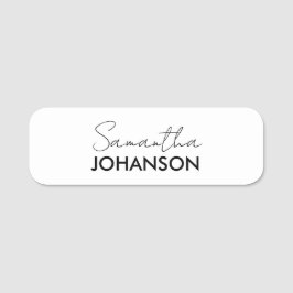 Naam Monogram script | Modern minimalistisch eenvo Naamplaatje