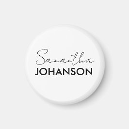 Naam Monogram script | Moderne, minimalistische vr Magneet