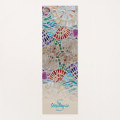 Naam Monogram Strand Thema Yogamat (Voorkant)