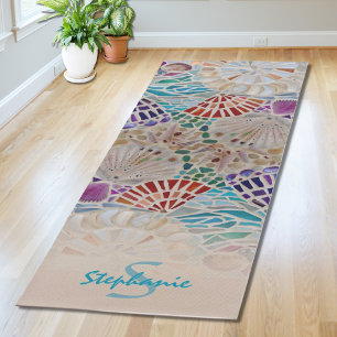 Naam Monogram Strand Thema Yogamat