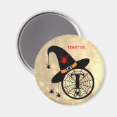 Naam Monogram T Halloween Sky Witch Spiders Magneet (Voorkant / Achterkant)