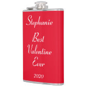 Naam Monogram Valentijnsdag Funny Cute Cool Gift Heupfles (Links)