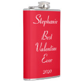 Naam Monogram Valentijnsdag Funny Cute Cool Gift Heupfles (Rechts)