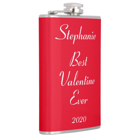 Naam Monogram Valentijnsdag Funny Cute Cool Gift Heupfles (Rechts)