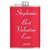 Naam Monogram Valentijnsdag Funny Cute Cool Gift Heupfles (Voorkant)