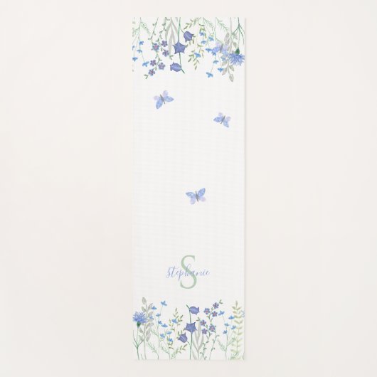 Naam Monogram Vlinders Yogamat (Voorkant)