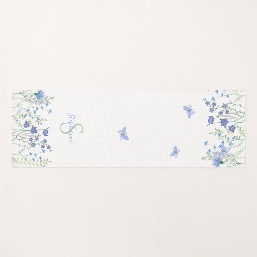 Naam Monogram Vlinders Yogamat (Voorkant (horizontaal))