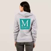 Naam Monogram Vrouwen Dubbelzijdig Design Print Hoodie (Achterkant volledig)