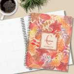 Naam Monogram Waterverf Planner<br><div class="desc">Deze kleurrijke Planner is versierd met een waterverf bladeren patroon in roesten, geeltjes en paars. Eenvoudig aan te passen met jouw naam, monogram en jaar. Gebruik de optie van het Hulpmiddel van het Ontwerp om de tekstgrootte, de stijl, en de kleur te veranderen. Omdat wij ons kunstwerk creëer, zult u...</div>