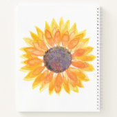 Naam Monogram Waterverf Zonnebloem Notitieboek (Achterkant)