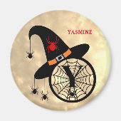 Naam Monogram Y Halloween Sky Witch Spiders Magneet (Voorkant)