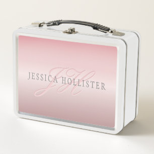Naam & Monogram Zachte NEP Roze Gouden Blush