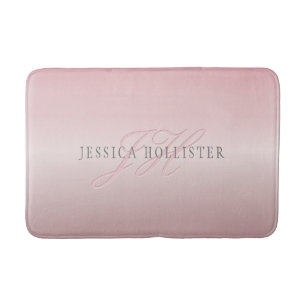 Naam & Monogram Zachte NEP Roze Gouden Blush Badmat