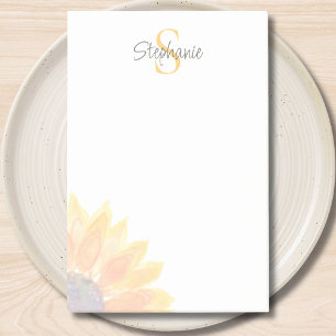 Naam Monogram Zonnebloem Post-it® Notes