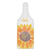 Naam Monogram zonnebloem Snijplank (Voorkant)