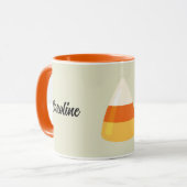 Naam, Mooie Halloween Candy Corn 11oz Combo Mok (Voorkant links)