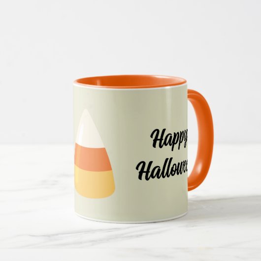 Naam, Mooie Halloween Candy Corn 11oz Combo Mok (Voorkant rechts)